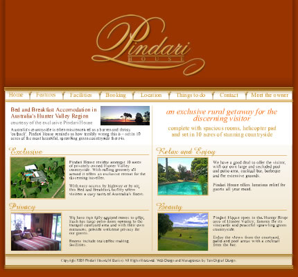 An example of 3D web page design.